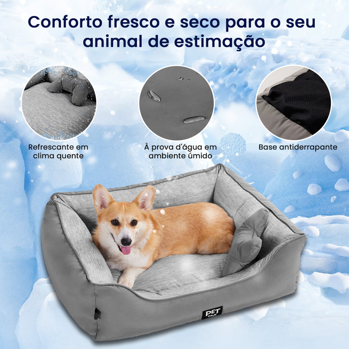 Cama Quadrada para Cachorros Série Refrescante
