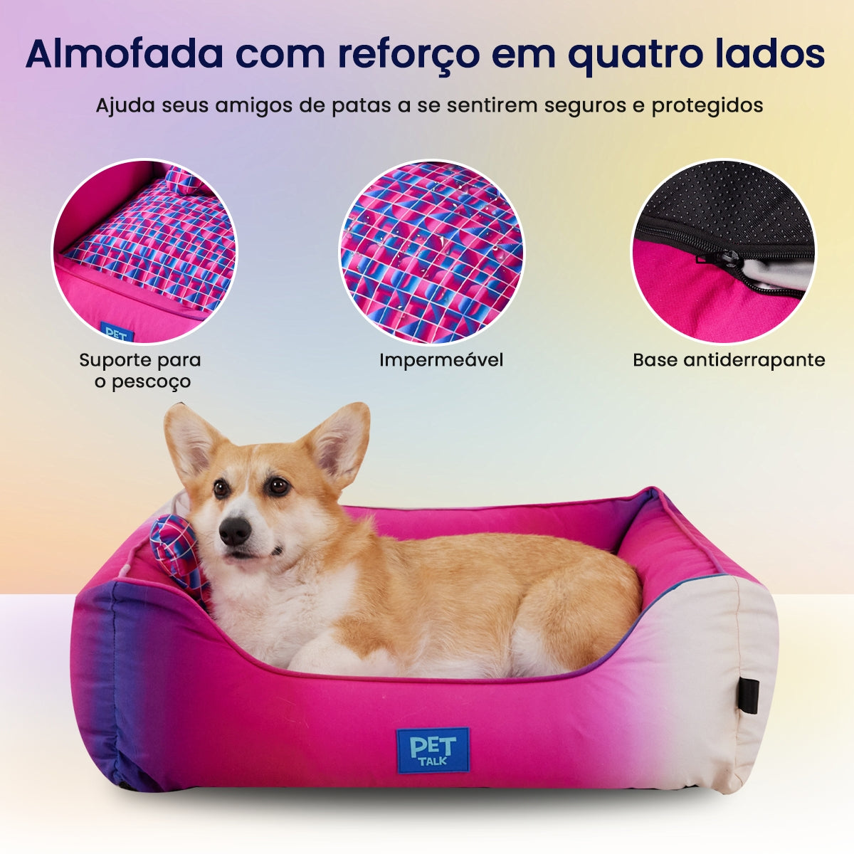 Cama Quadrada para Cachorros Série de Iluminação Mágica