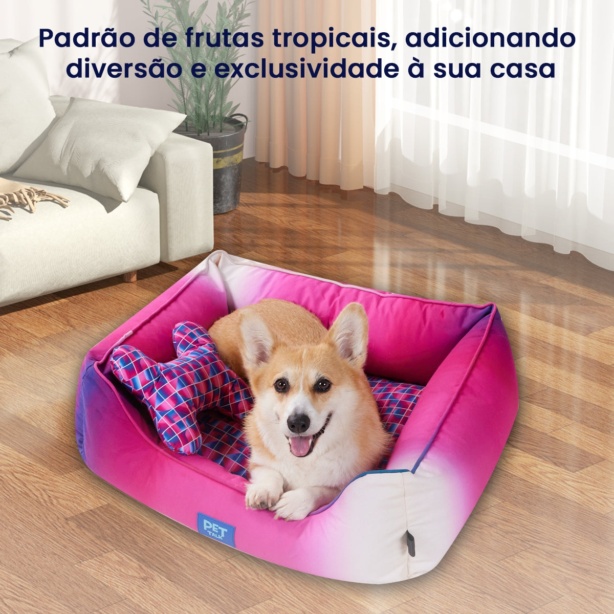 Cama Quadrada para Cachorros Série de Iluminação Mágica